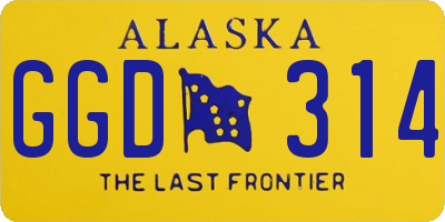 AK license plate GGD314