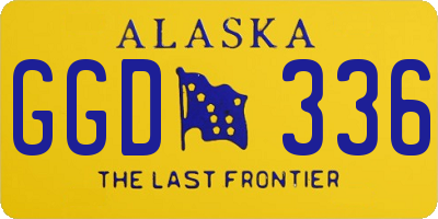 AK license plate GGD336