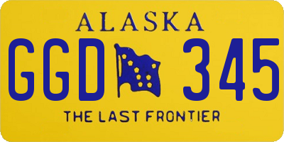 AK license plate GGD345