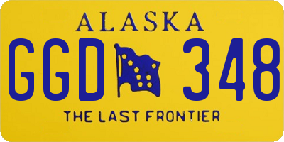 AK license plate GGD348