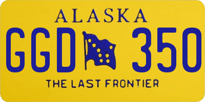 AK license plate GGD350