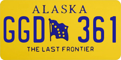 AK license plate GGD361