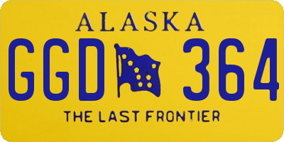 AK license plate GGD364