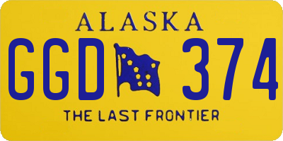 AK license plate GGD374