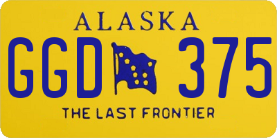 AK license plate GGD375