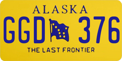 AK license plate GGD376