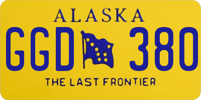 AK license plate GGD380