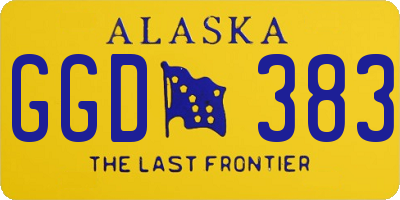 AK license plate GGD383
