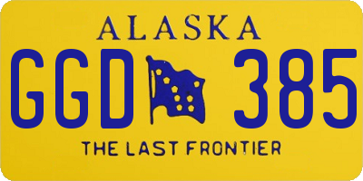 AK license plate GGD385
