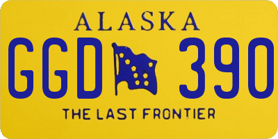 AK license plate GGD390