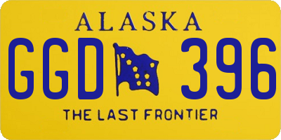 AK license plate GGD396