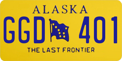 AK license plate GGD401