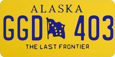 AK license plate GGD403