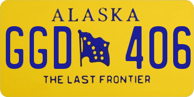 AK license plate GGD406
