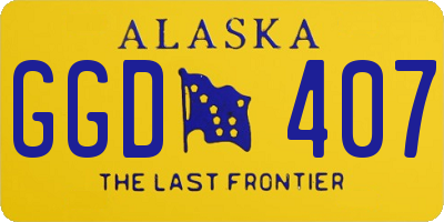AK license plate GGD407