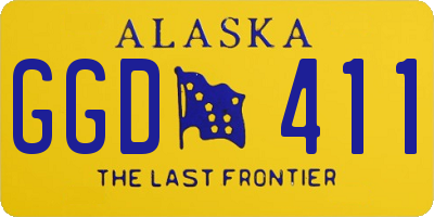 AK license plate GGD411