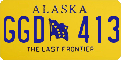 AK license plate GGD413