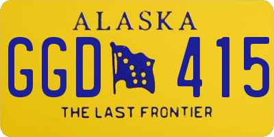 AK license plate GGD415
