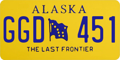 AK license plate GGD451