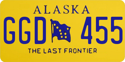 AK license plate GGD455
