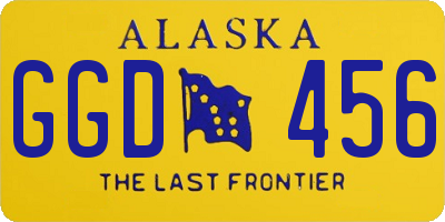 AK license plate GGD456