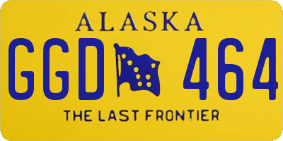 AK license plate GGD464