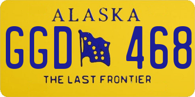 AK license plate GGD468