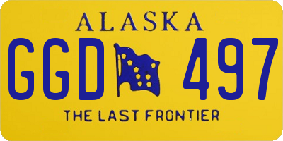 AK license plate GGD497