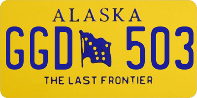 AK license plate GGD503