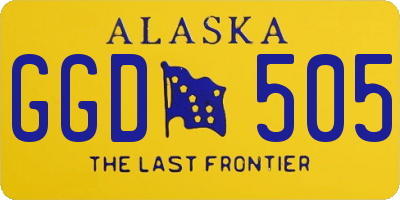 AK license plate GGD505