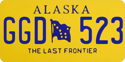 AK license plate GGD523