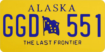 AK license plate GGD551