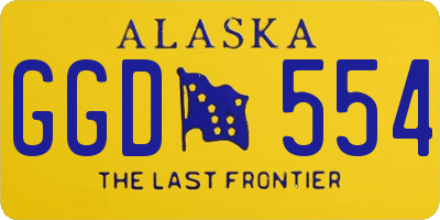 AK license plate GGD554