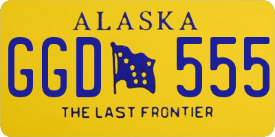 AK license plate GGD555