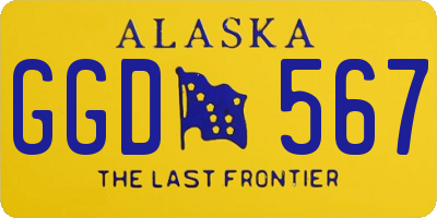 AK license plate GGD567
