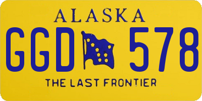 AK license plate GGD578