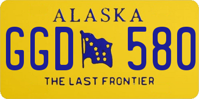 AK license plate GGD580