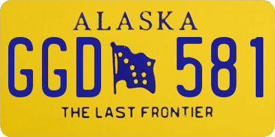 AK license plate GGD581