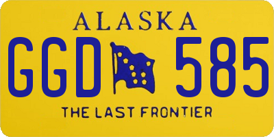 AK license plate GGD585