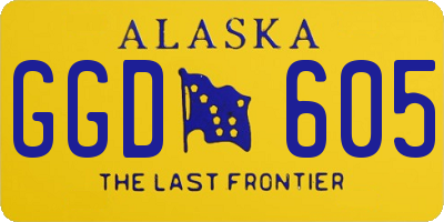 AK license plate GGD605