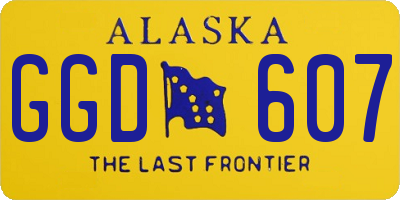 AK license plate GGD607