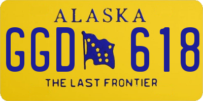 AK license plate GGD618