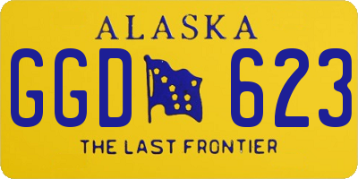AK license plate GGD623