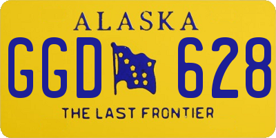 AK license plate GGD628