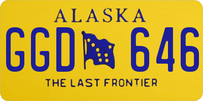 AK license plate GGD646