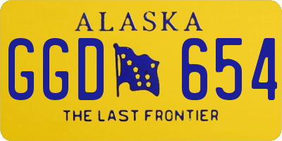 AK license plate GGD654