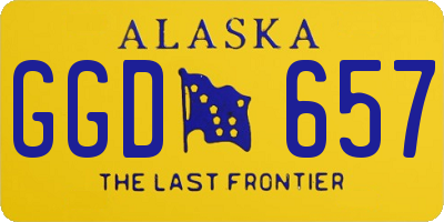 AK license plate GGD657