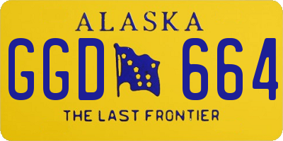 AK license plate GGD664