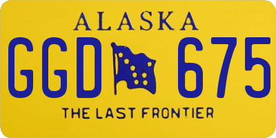 AK license plate GGD675