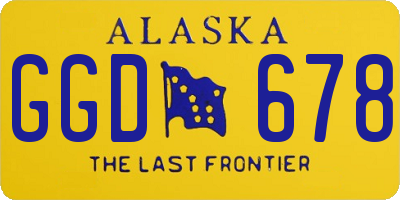AK license plate GGD678